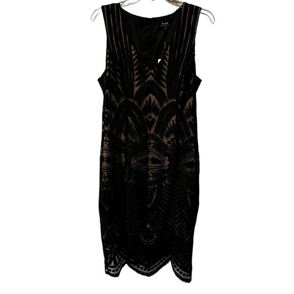 NWT Revolve Bardot Lace Embroidered Dress in Black 10 Large Goth Event Formal - Picture 5 of 16